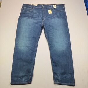 Levi's 502 Taper Jeans Stretch Tapered Leg Blue Denim Mens 46x30